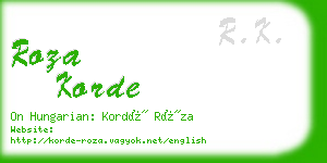 roza korde business card